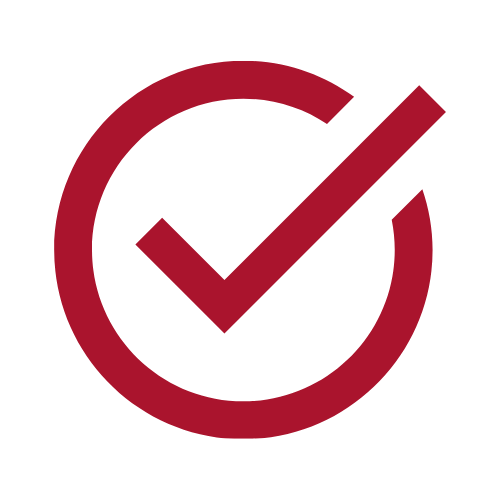 haken in einem kreis (check-symbol) - Qualitätsmerkmal der Serviceleitstelle von blockalarm24.de